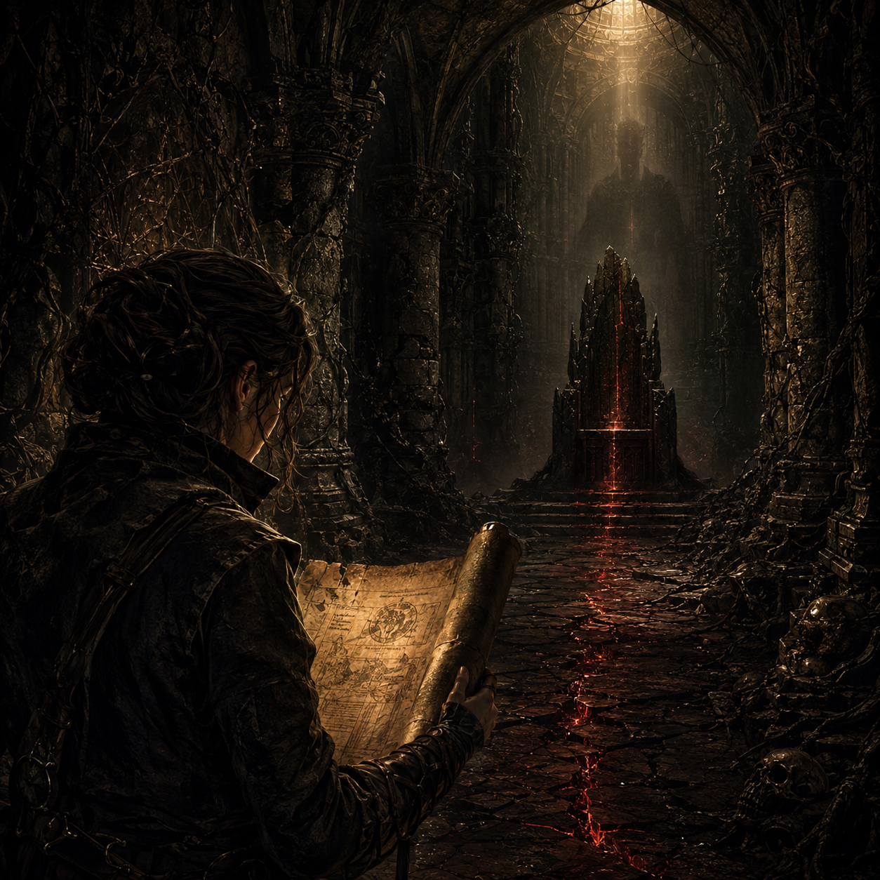 Cinematic image inspired by the crypt, records, and hidden history of The Blood Sovereign