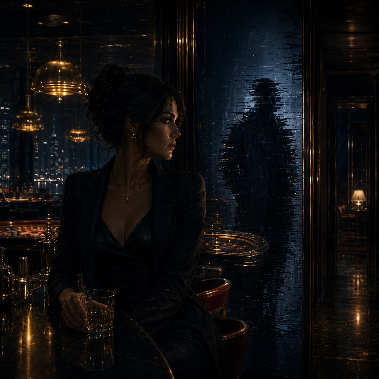 Cinematic image inspired by the hidden casino-noir world of The Delphi Man